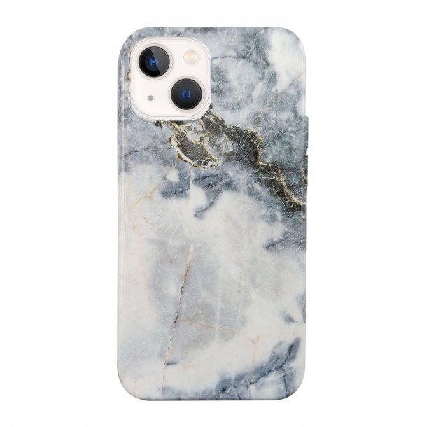 iPhone 13 Uunique Blue Blue Quartz Marble Nutrisiti Eco Printed Back Case