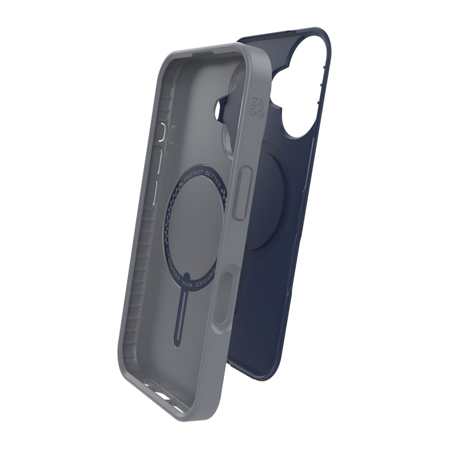 iPhone 16 ZAGG Graphene SoHo Snap Case - Navy Grey