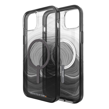 iPhone 15 Plus/14 Plus Gear4 D3O Milan Snap Case - Black Swirl