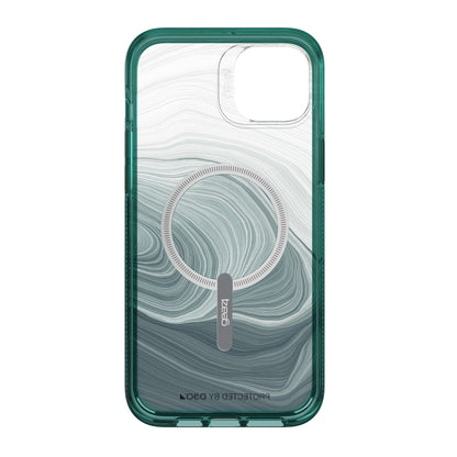 iPhone 15 Plus/14 Plus Gear4 D3O Milan Snap Case - Green Swirl