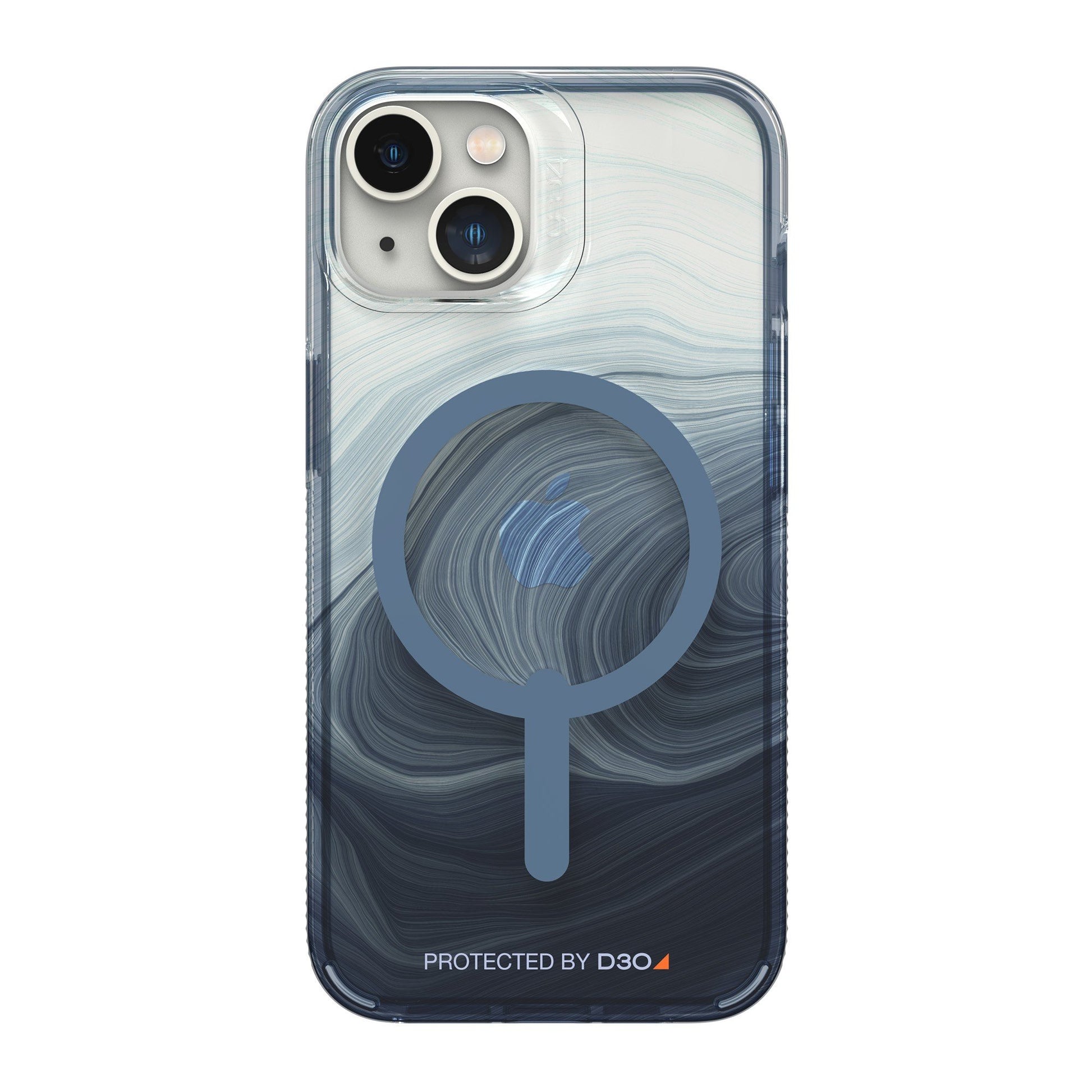 iPhone 15/14/13 Gear4 D3O Milan Snap Case - Blue Swirl