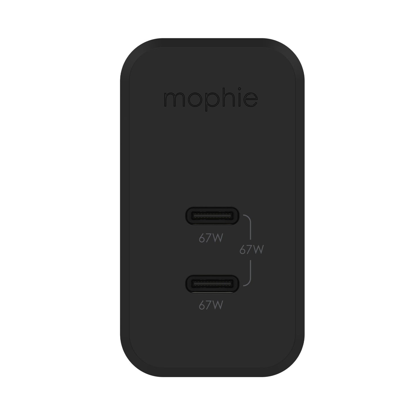 Mophie 67W Dual USB-C Speedport GaN Wall Charger - Black