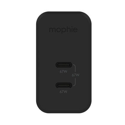 Mophie 67W Dual USB-C Speedport GaN Wall Charger - Black
