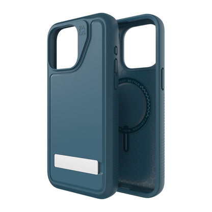 iPhone 15 Pro Max ZAGG/GEAR4 Graphene Everest Snap Kickstand Case - Marine