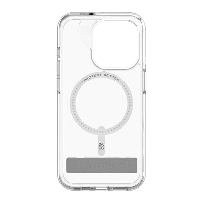 iPhone 15 Pro ZAGG/GEAR4 Graphene Crystal Palace Snap Kickstand Case - Clear