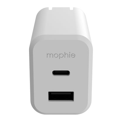Mophie 42W Dual USB-A + USB-C PD Wall Charger - White