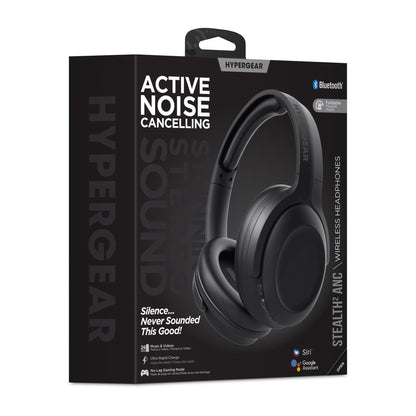 Hypergear Stealth2 ANC Wireless On-Ear Headphones - Black
