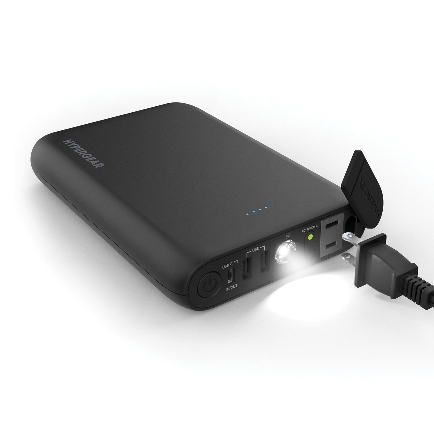 HyperGear 24,000mAh 65W USB-C + A/C Outlet Power Brick Laptop Power Bank