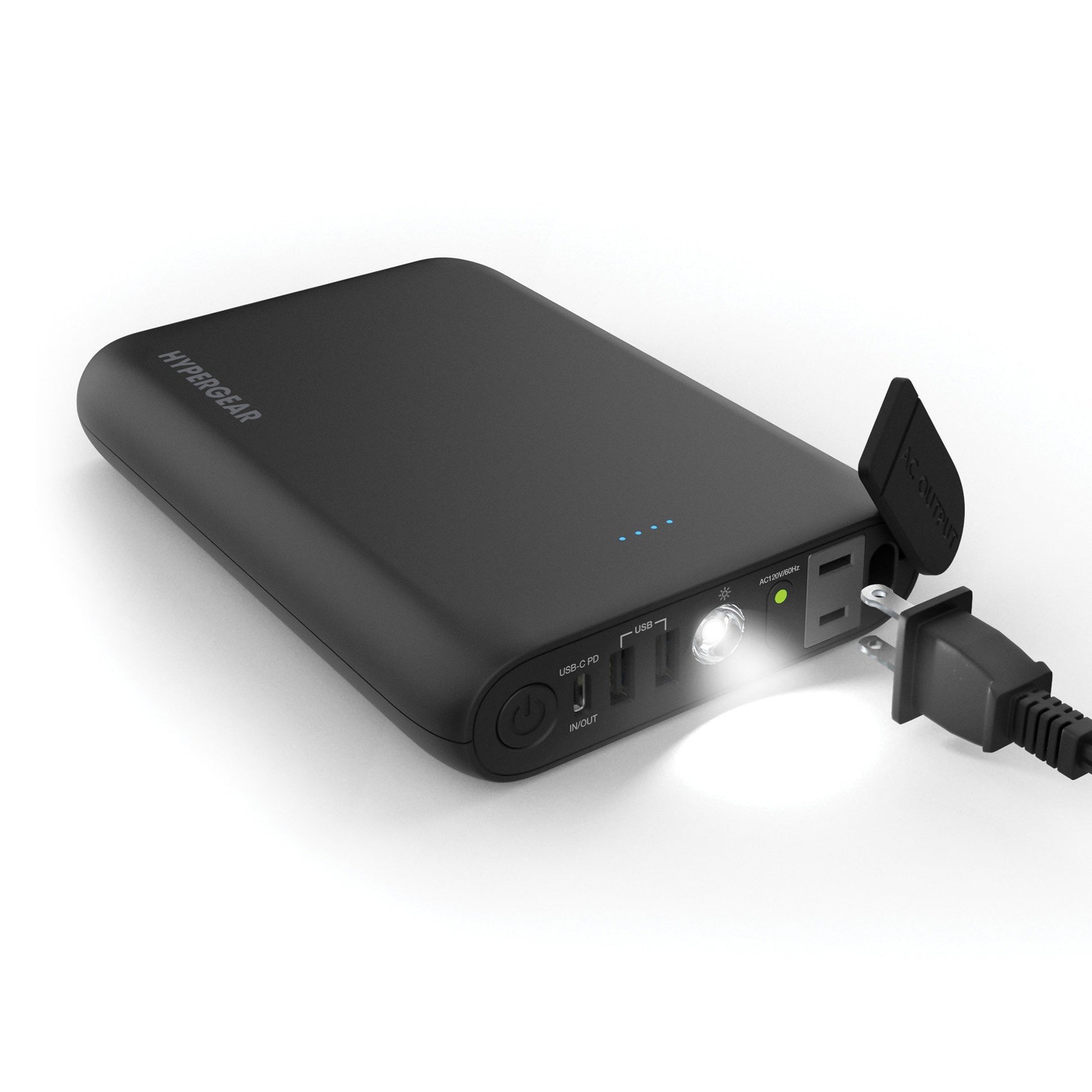 HyperGear 24,000mAh 65W USB-C + A/C Outlet Power Brick Laptop Power Bank