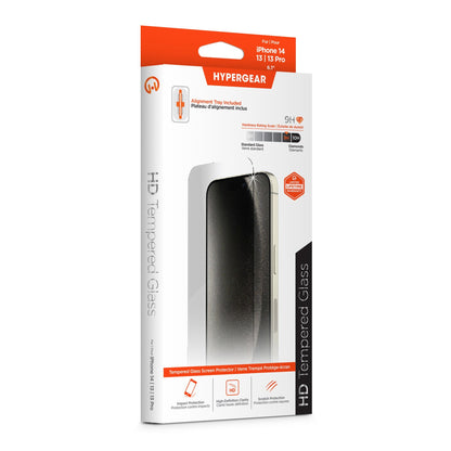 iPhone 14/13/13 Pro HyperGear Tempered Glass Screen Protector w/Installation Applicator Tray