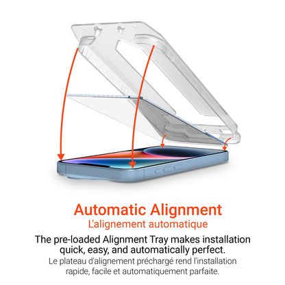 iPhone 14/13/13 Pro HyperGear Tempered Glass Screen Protector w/Installation Applicator Tray