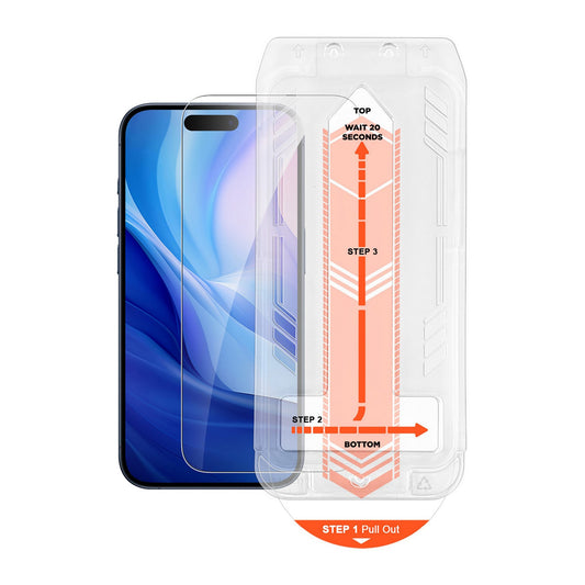 iPhone 16 Pro HyperGear Tempered Glass Screen Protector w/Installation Applicator Tray