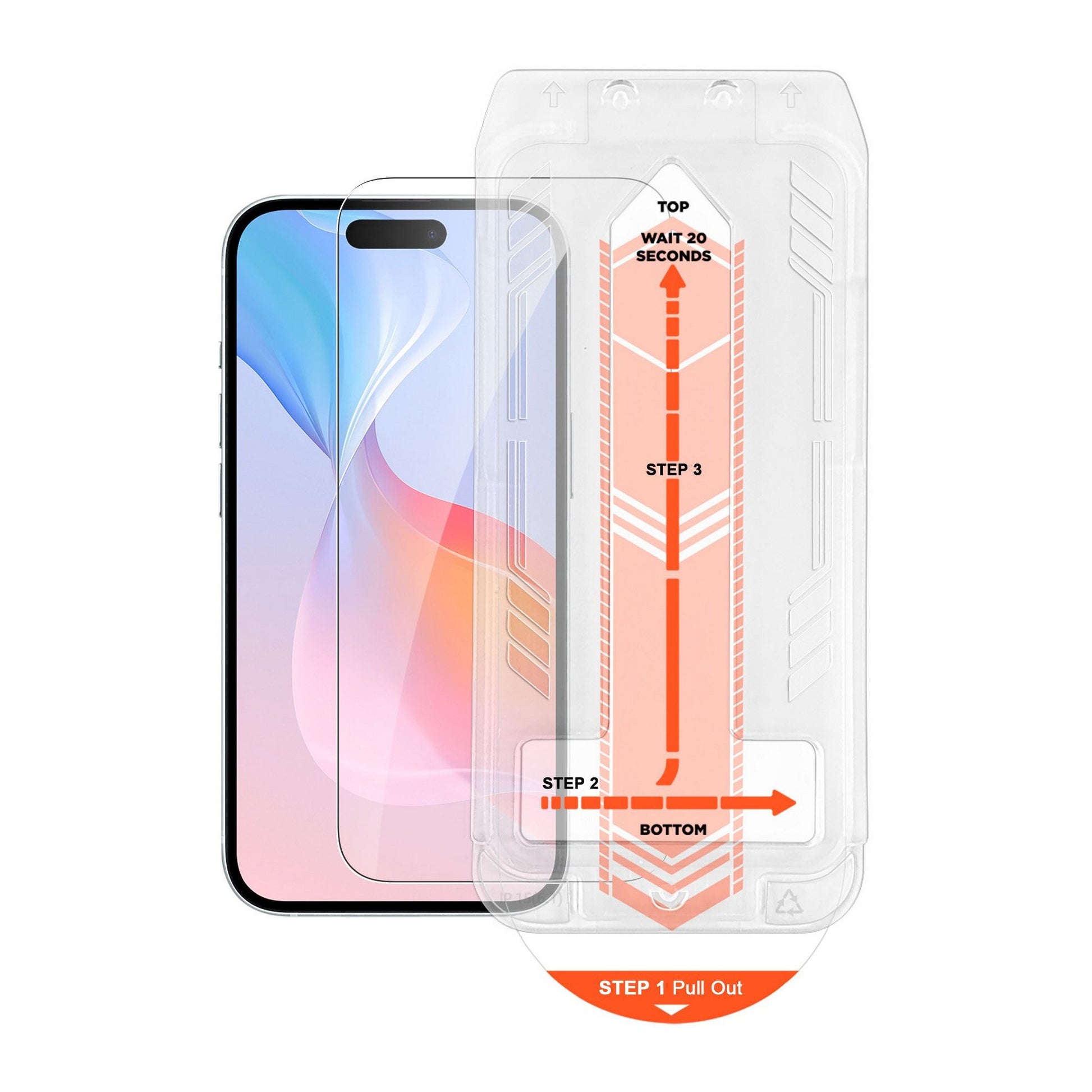 iPhone 16/15 HyperGear Tempered Glass Screen Protector w/Installation Applicator Tray