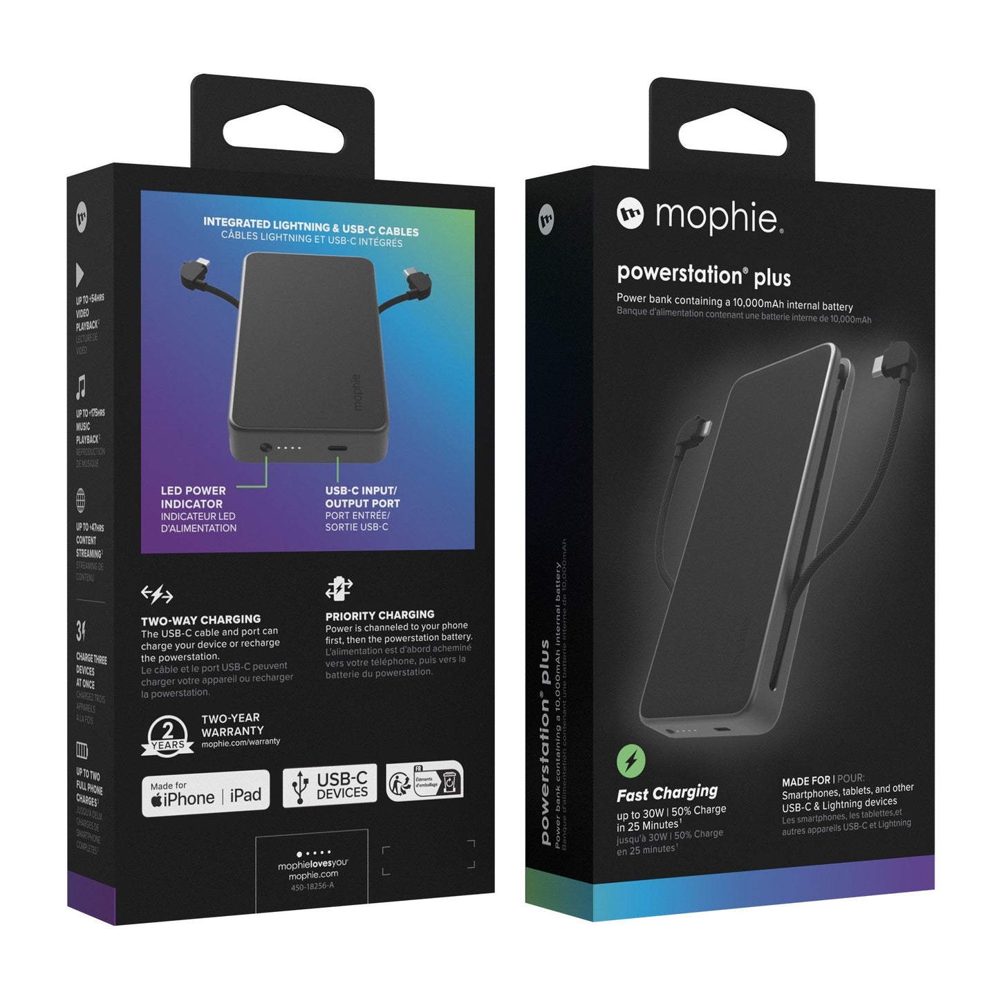 Mophie 10,000 mAh Powerstation Plus - Black