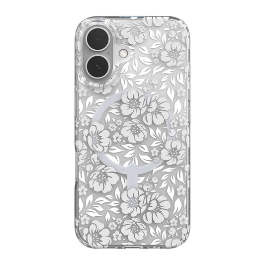 iPhone 16 ZAGG Graphene Milan Snap Case - Floral White