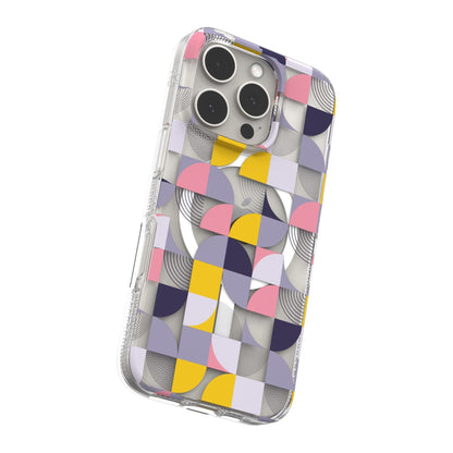 iPhone 16 Pro ZAGG Graphene Milan Snap Case - Pink/Grey - Geometric