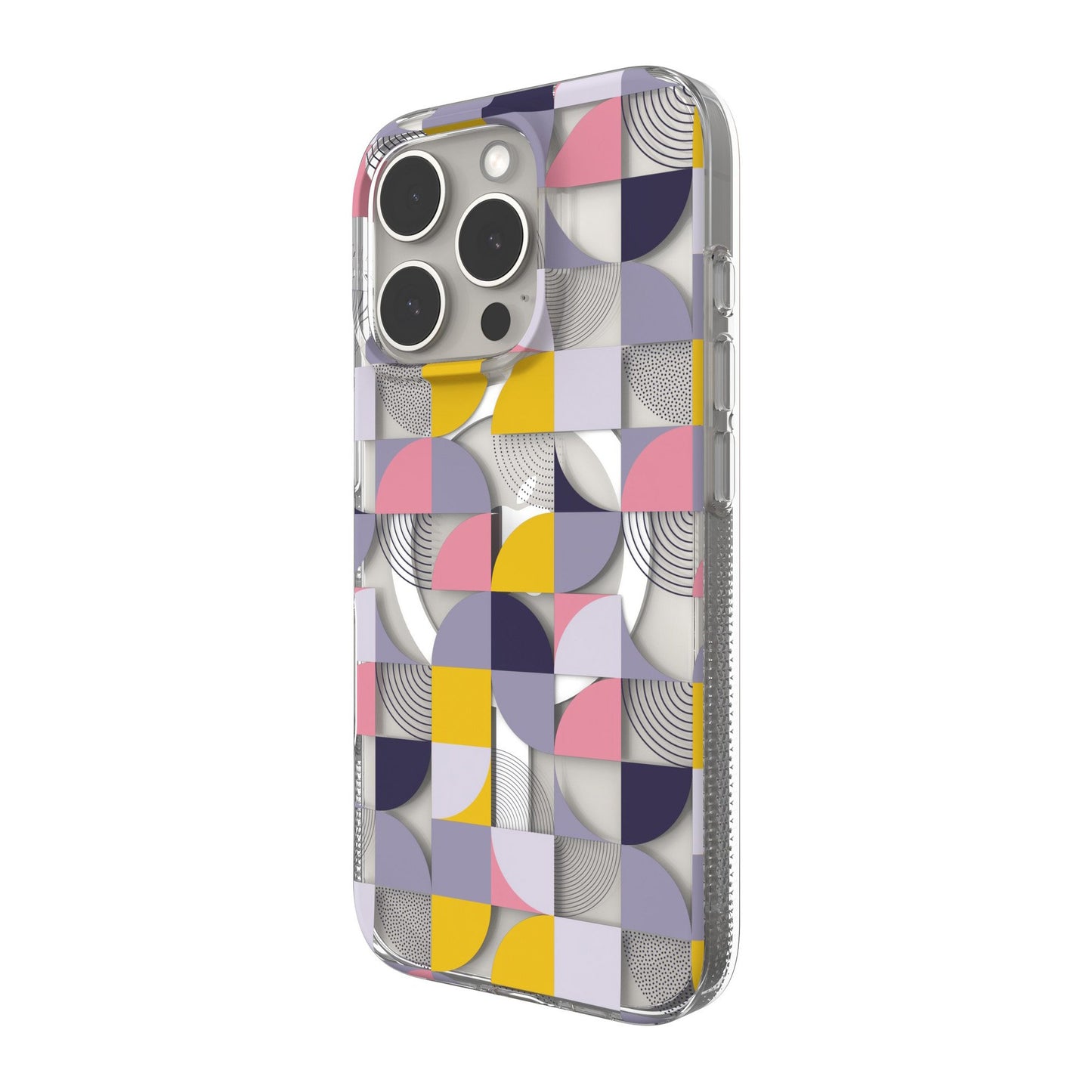 iPhone 16 Pro ZAGG Graphene Milan Snap Case - Pink/Grey - Geometric