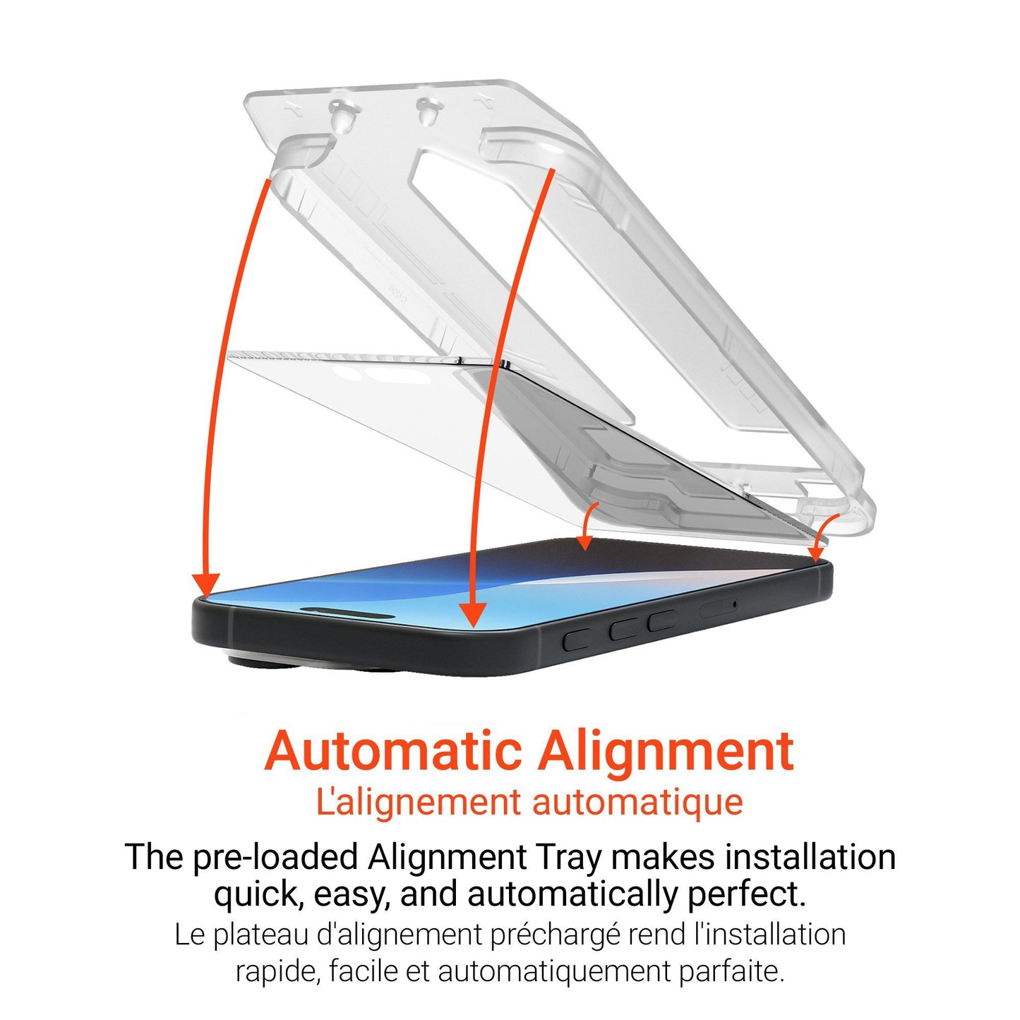 iPhone 16/15 HyperGear Matte Glass Screen Protector w/Installation Applicator Tray