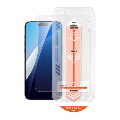 iPhone 16/15 HyperGear Matte Glass Screen Protector w/Installation Applicator Tray