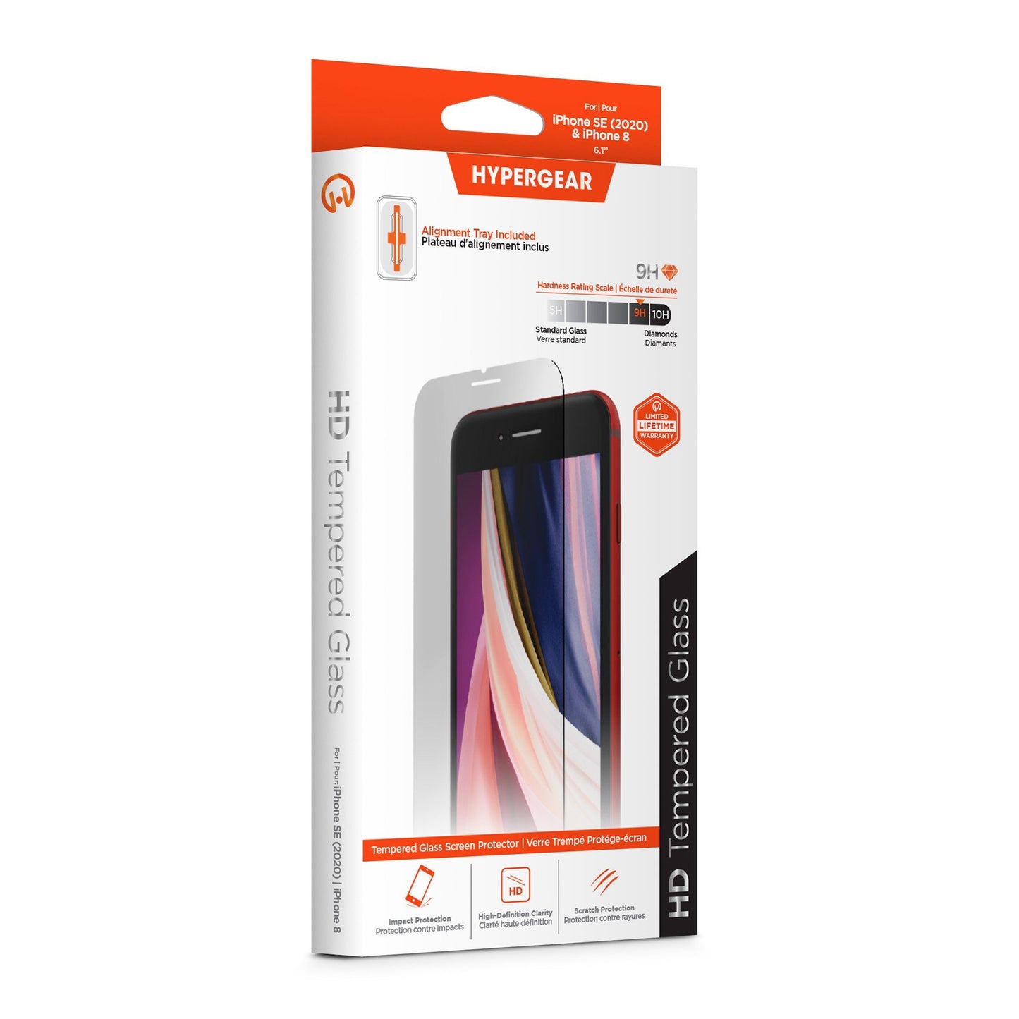iPhone SE HyperGear Tempered Glass Screen Protector w/Installation Applicator Tray