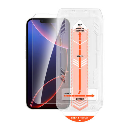 iPhone 16e/14/13/13 Pro HyperGear Tempered Glass Screen Protector w/Installation Applicator Tray
