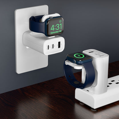 HyperGear 43W Multi-Port Hub w/Apple Watch Charger - White